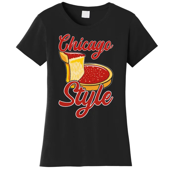 Chicago Style Deep Dish Pizza Women's T-Shirt