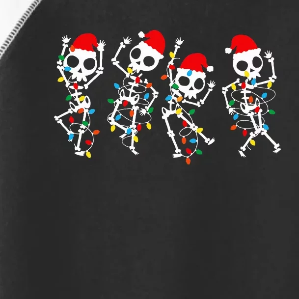 Christmas Skeleton Dancing Xmas Light Music Toddler Fine Jersey T-Shirt