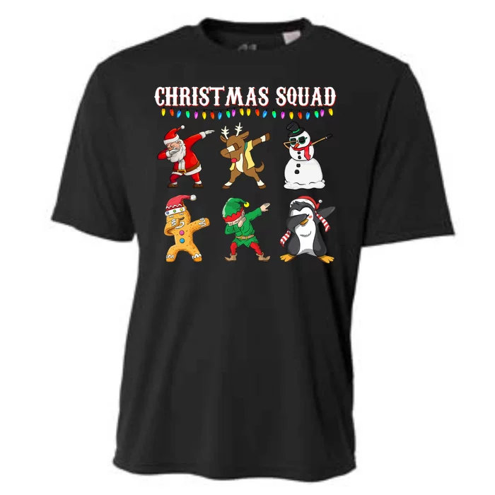 Christmas Squad Dabbing Characters Cooling Performance Crew T-Shirt