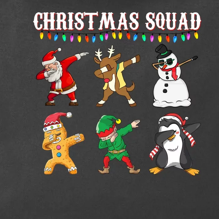 Christmas Squad Dabbing Characters Zip Tote Bag