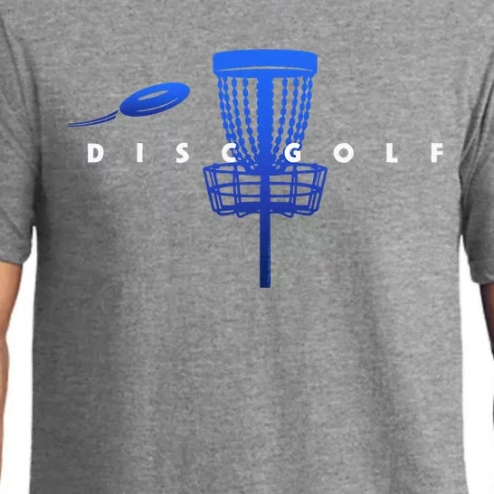 Cool Stylized Disc Golf With Basket And Disc Disk Golf Pajama Set