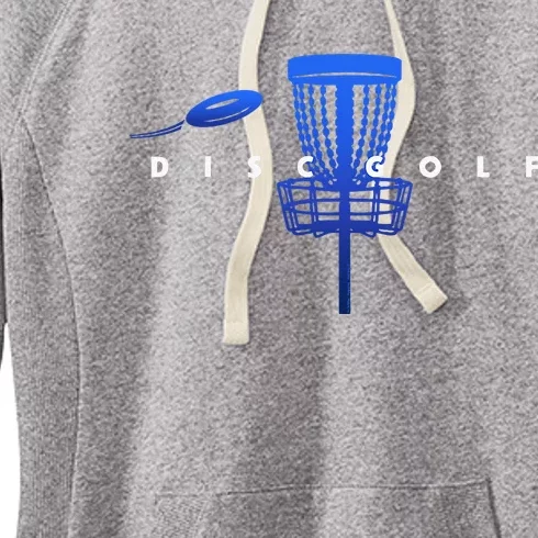 Cool Stylized Disc Golf With Basket And Disc Disk Golf Women's Fleece Hoodie