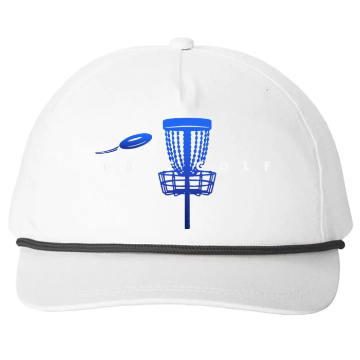 Cool Stylized Disc Golf With Basket And Disc Disk Golf Snapback Five-Panel Rope Hat