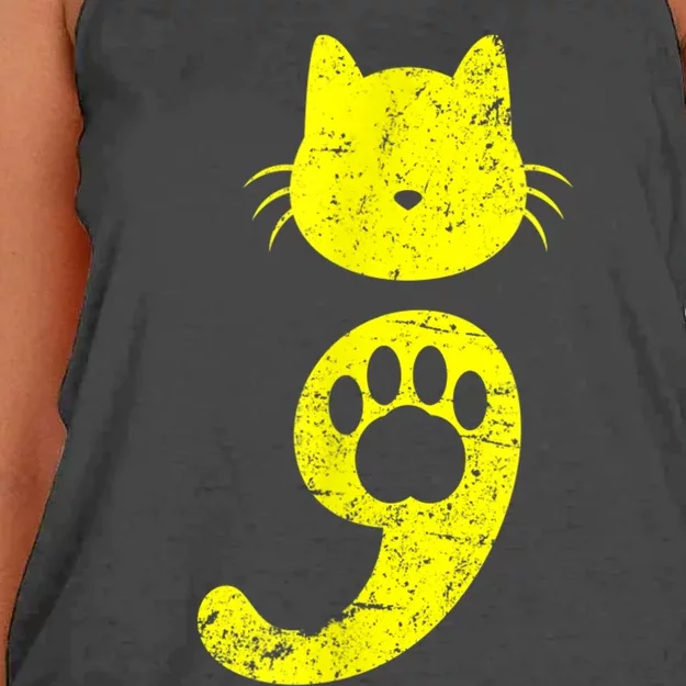 Cat Semicolon Depression Awareness Cat Lover Gift Women's Knotted Racerback Tank