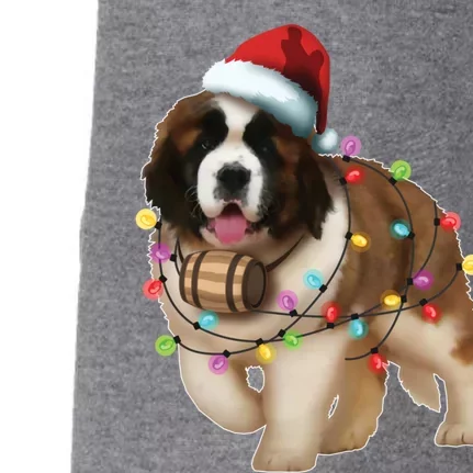 Christmas Santa Dog St Bernard Saint Xmas Dog Lover Great Gift Doggie 3-End Fleece Hoodie