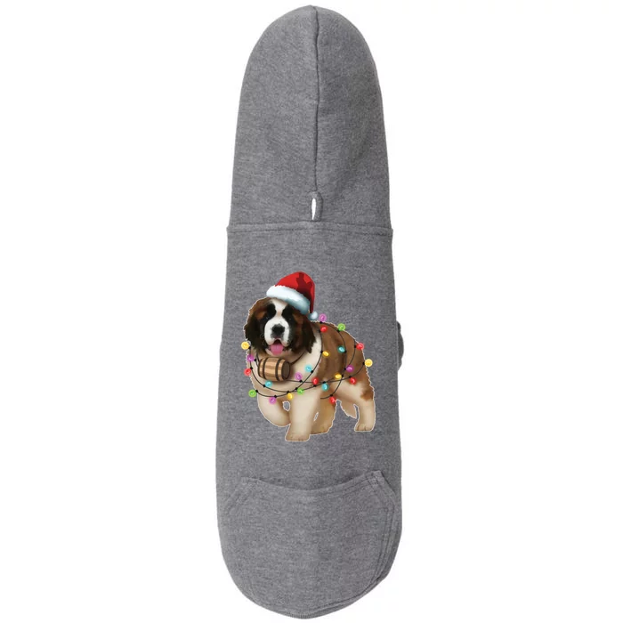 Christmas Santa Dog St Bernard Saint Xmas Dog Lover Great Gift Doggie 3-End Fleece Hoodie