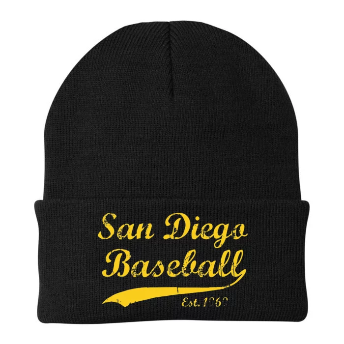 Classic San Diego California Baseball Fan Retro Vintage Knit Cap Winter Beanie