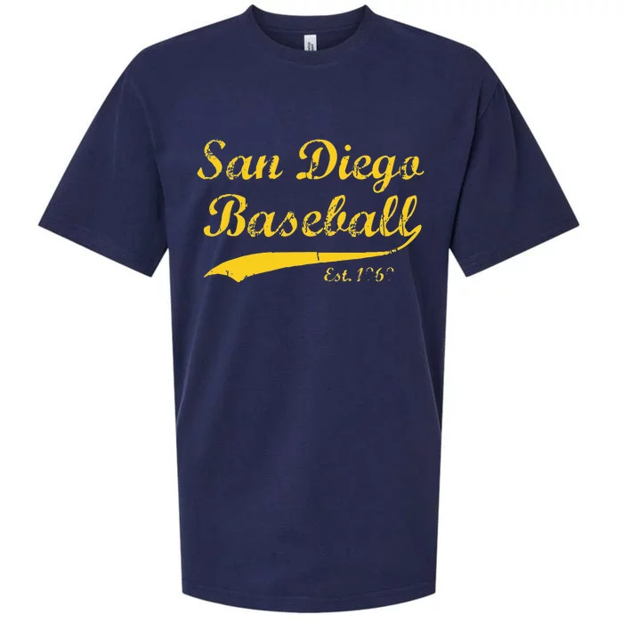 Classic San Diego California Baseball Fan Retro Vintage Sueded Cloud Jersey T-Shirt