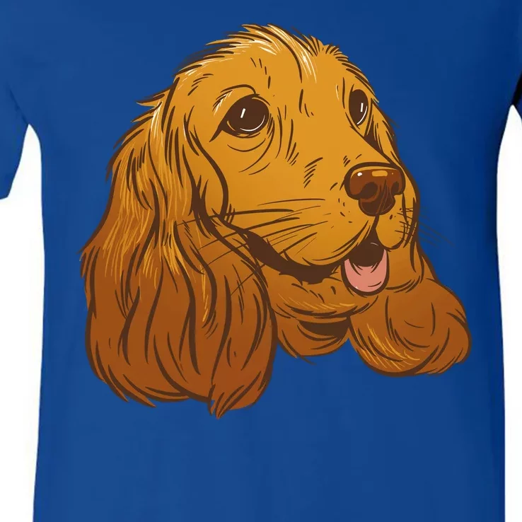 Cocker Spaniel Dog V-Neck T-Shirt