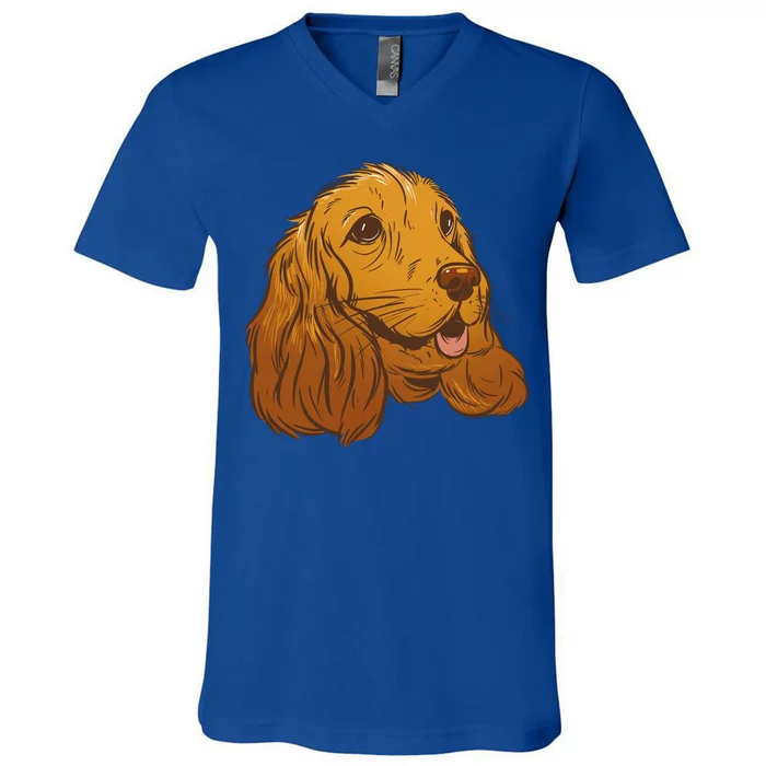 Cocker Spaniel Dog V-Neck T-Shirt