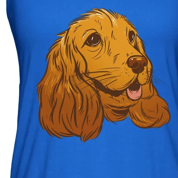 Cocker Spaniel Dog Ladies Essential Flowy Tank