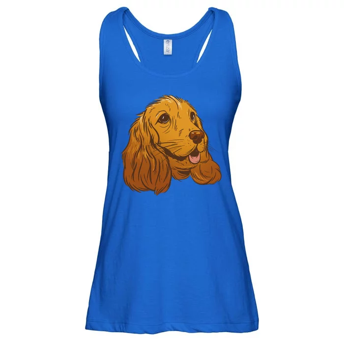 Cocker Spaniel Dog Ladies Essential Flowy Tank