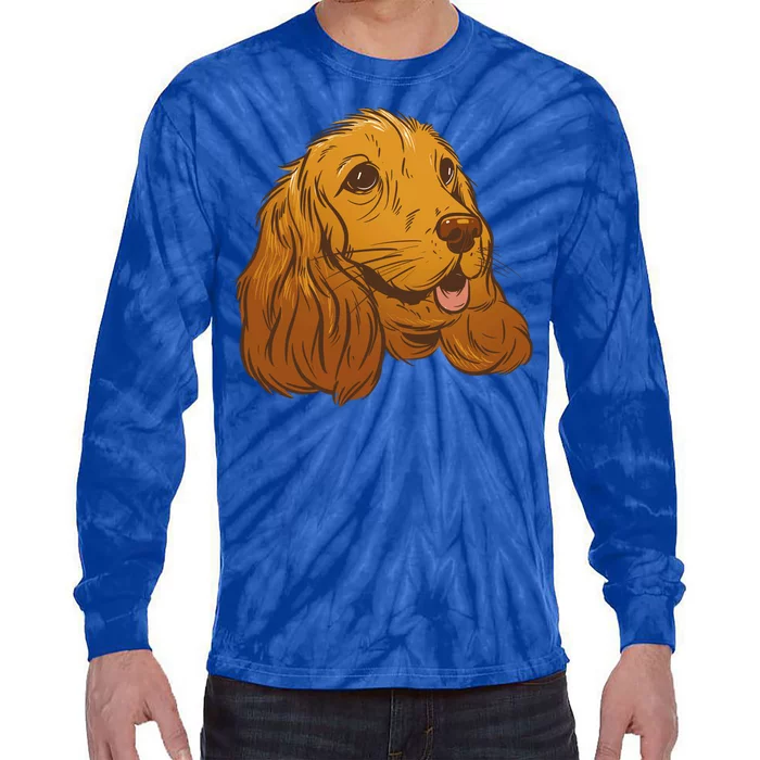 Cocker Spaniel Dog Tie-Dye Long Sleeve Shirt