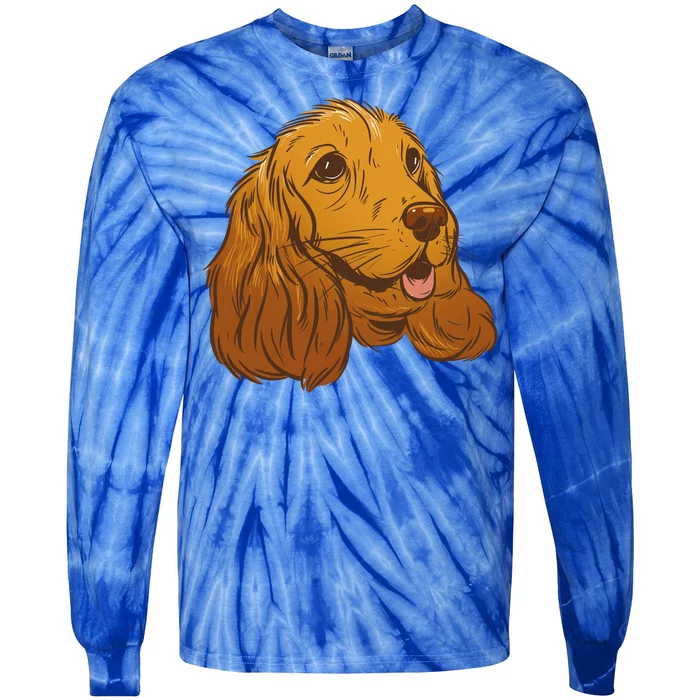 Cocker Spaniel Dog Tie-Dye Long Sleeve Shirt