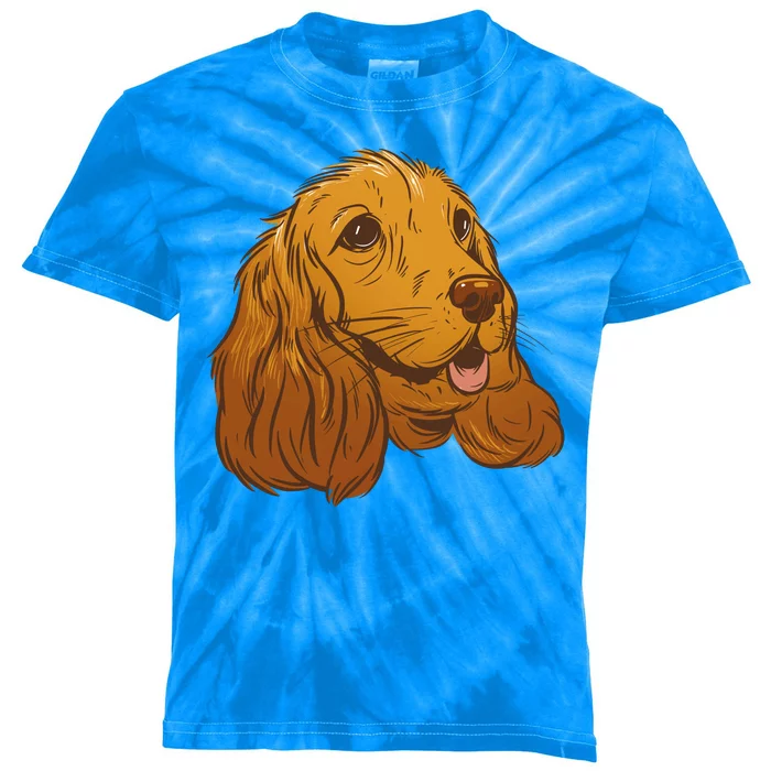 Cocker Spaniel Dog Kids Tie-Dye T-Shirt