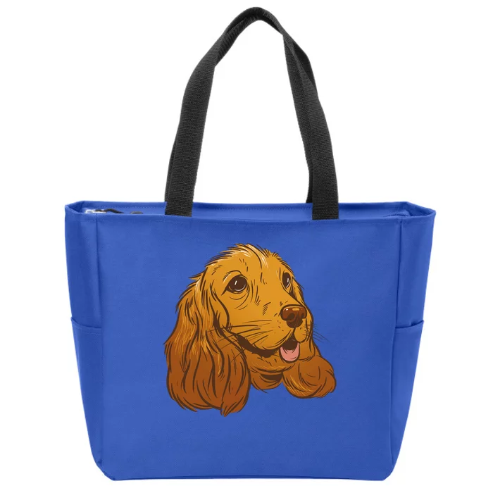 Cocker Spaniel Dog Zip Tote Bag