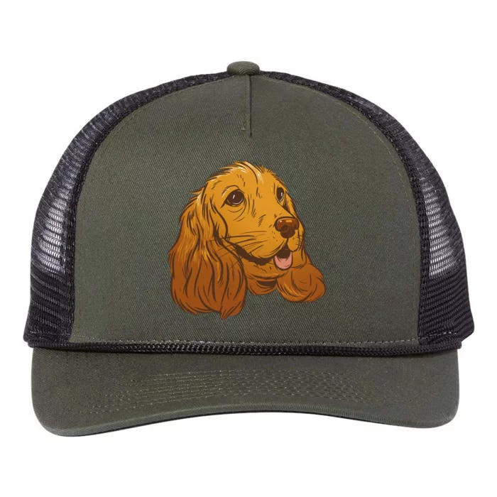 Cocker Spaniel Dog Retro Rope Trucker Hat Cap