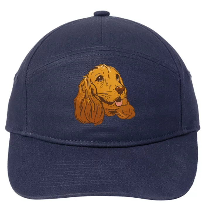 Cocker Spaniel Dog 7-Panel Snapback Hat