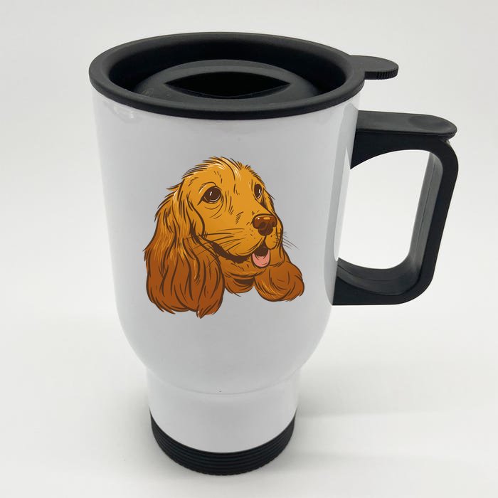 Cocker Spaniel Dog Front & Back Stainless Steel Travel Mug