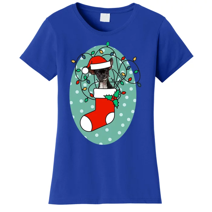 Christmas Stocking Dog Chihuahua Gift Women's T-Shirt