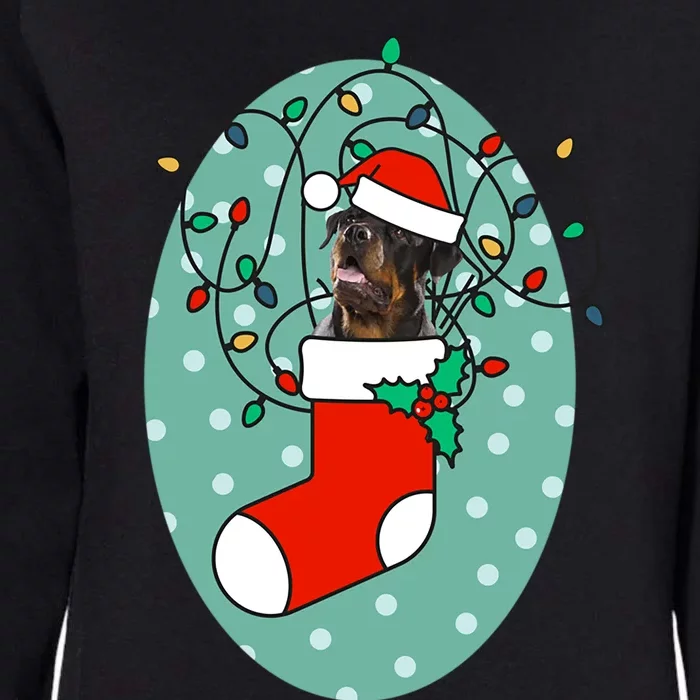 Christmas Stocking Dog Rottweiler Gift Womens California Wash Sweatshirt