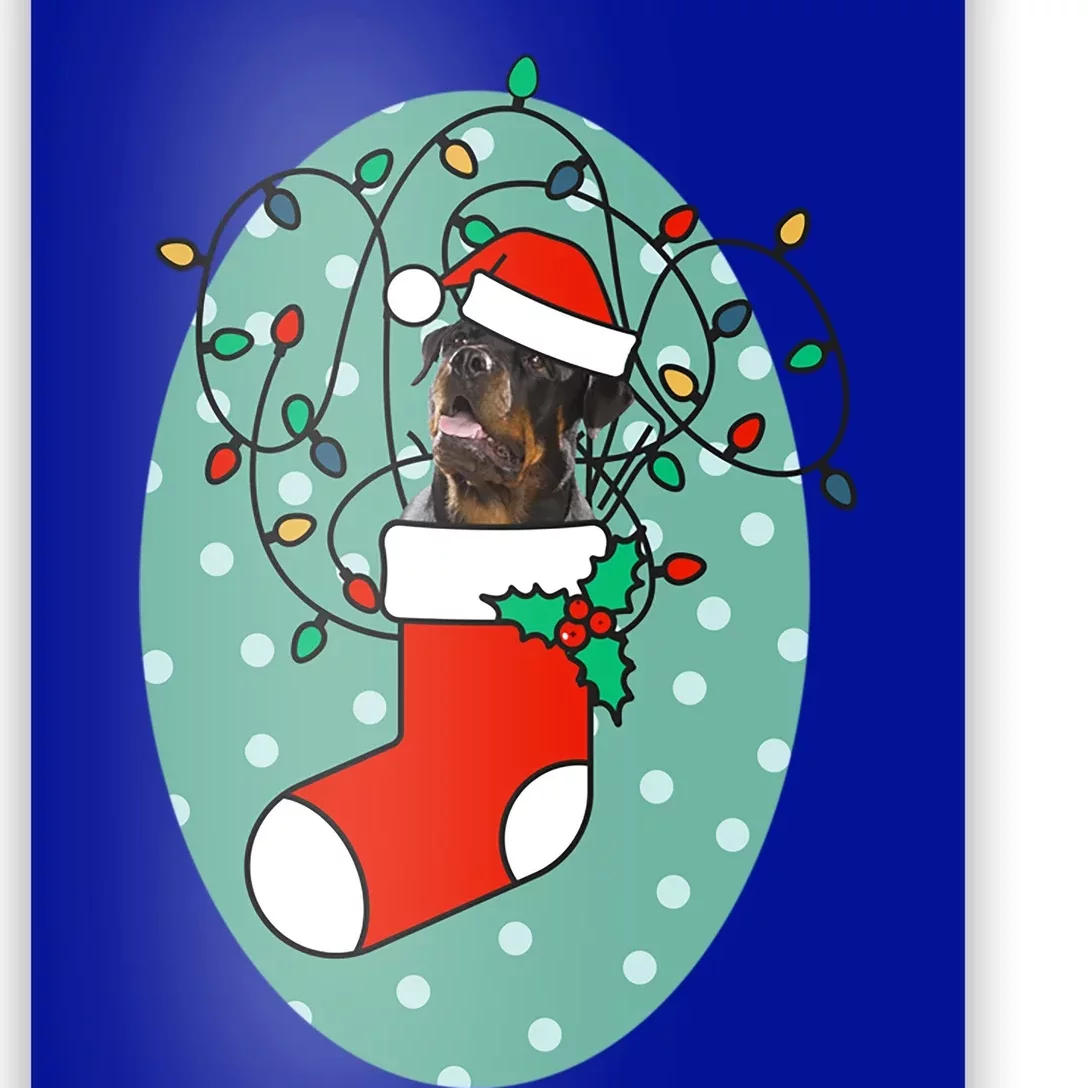 Christmas Stocking Dog Rottweiler Gift Poster