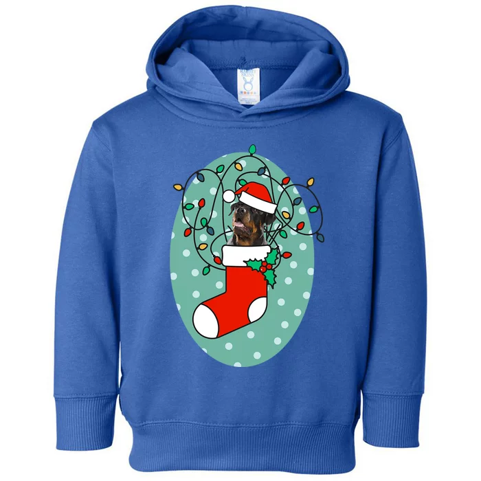 Christmas Stocking Dog Rottweiler Gift Toddler Hoodie