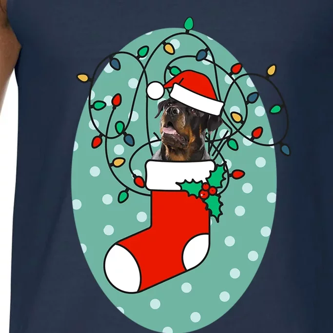 Christmas Stocking Dog Rottweiler Gift Comfort Colors® Tank Top