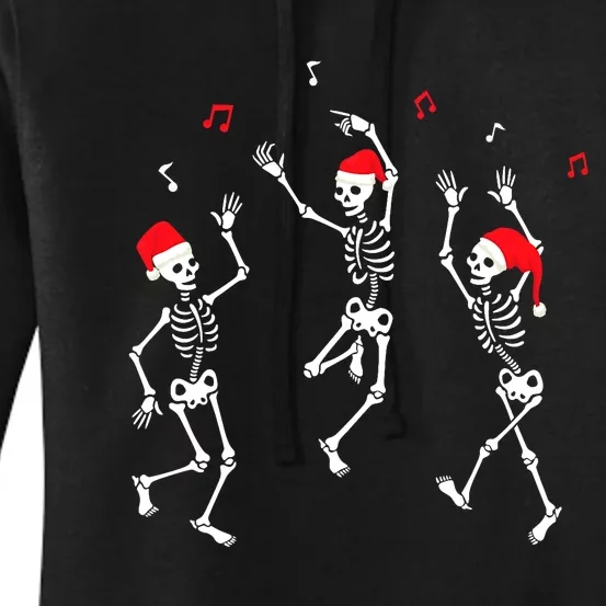 Christmas Skeleton Dancing Funny Women's Pullover Hoodie