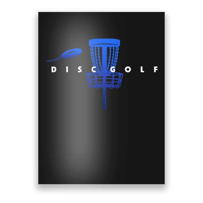 Cool Stylized Disc Golf With Basket And Disc Disk Golf Poster