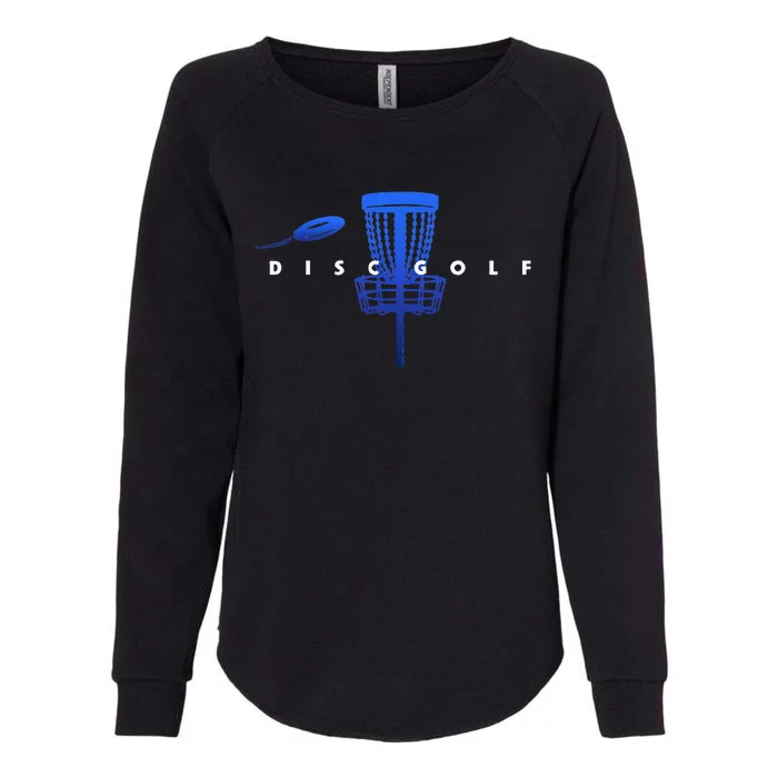 Cool Stylized Disc Golf With Basket And Disc Disk Golf Womens California Wash Sweatshirt