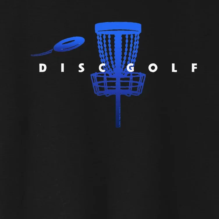 Cool Stylized Disc Golf With Basket And Disc Disk Golf Women's Crop Top Tee