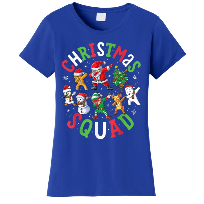 Christmas Squad Dabbing Santa Friends Xmas Gift Women's T-Shirt