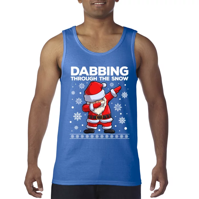 Christmas Santa Dabbing Through The Snow Xmas Dab Gift Tank Top