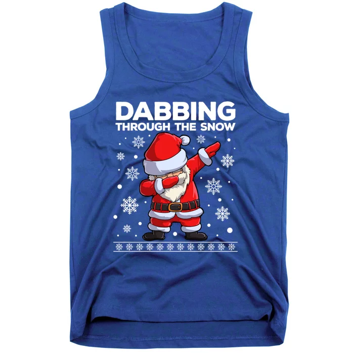 Christmas Santa Dabbing Through The Snow Xmas Dab Gift Tank Top