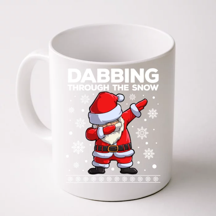 Christmas Santa Dabbing Through The Snow Xmas Dab Gift Front & Back Coffee Mug