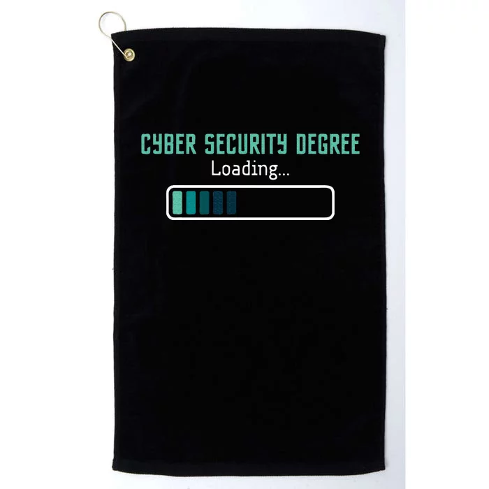 Cyber Security Degree Loading Computer Programmer Hacker Platinum Collection Golf Towel