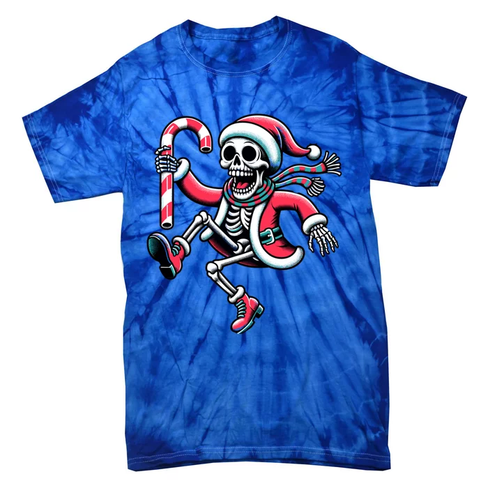 Christmas Skeleton Dancing Family Matching Pajama Retro Xmas Cute Gift Tie-Dye T-Shirt