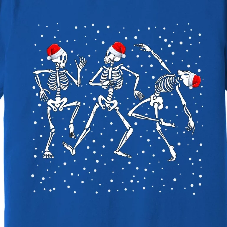 Christmas Skeleton Dancing Funny Xmas Gift Premium T-Shirt