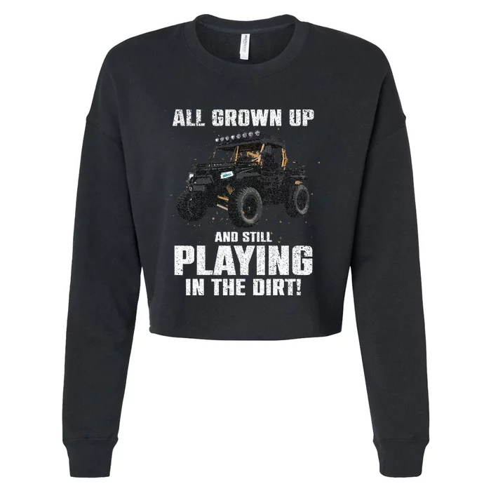 Cool Sxs Design Utv Off Road Ride Sxs Lovers Cropped Pullover Crew