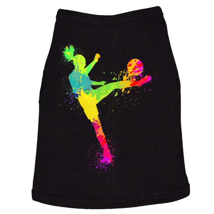 Cool Soccer Design For Wo Girls Soccer Player Sport Lover Doggie Tank