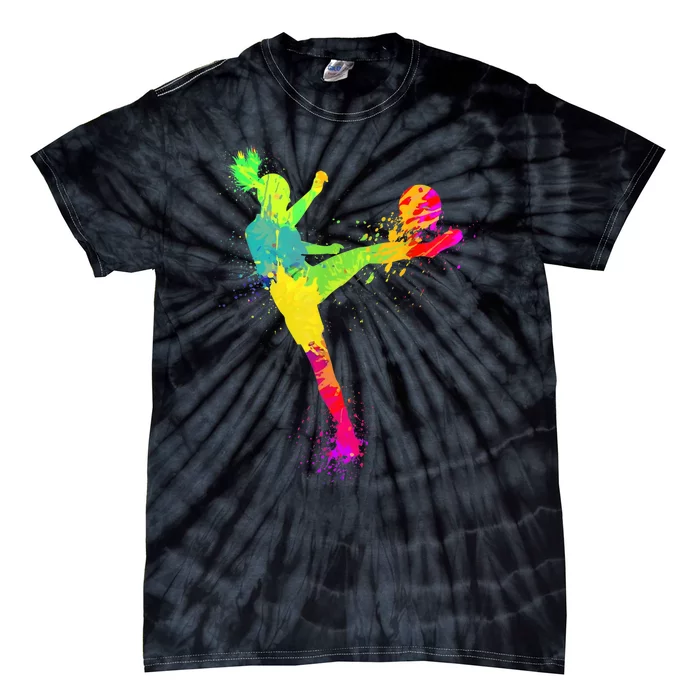 Cool Soccer Design For Wo Girls Soccer Player Sport Lover Tie-Dye T-Shirt