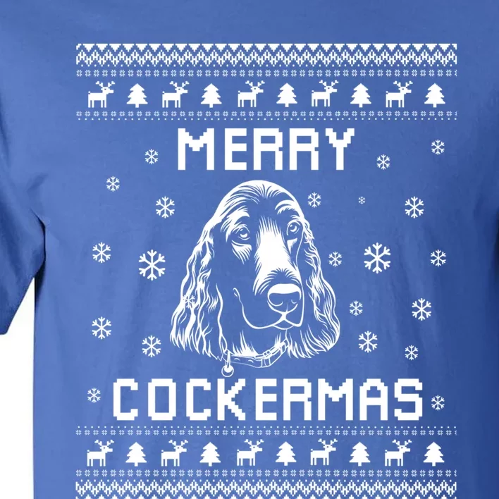 Cocker Spaniel Dog Owner Ugly Christmas Sweater For Holidays Gift Tall T-Shirt