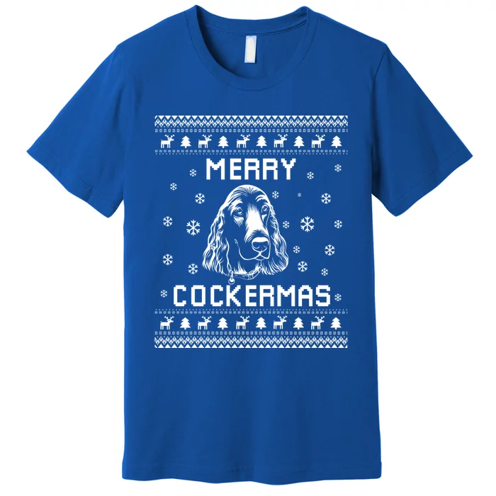 Cocker Spaniel Dog Owner Ugly Christmas Sweater For Holidays Gift Premium T-Shirt