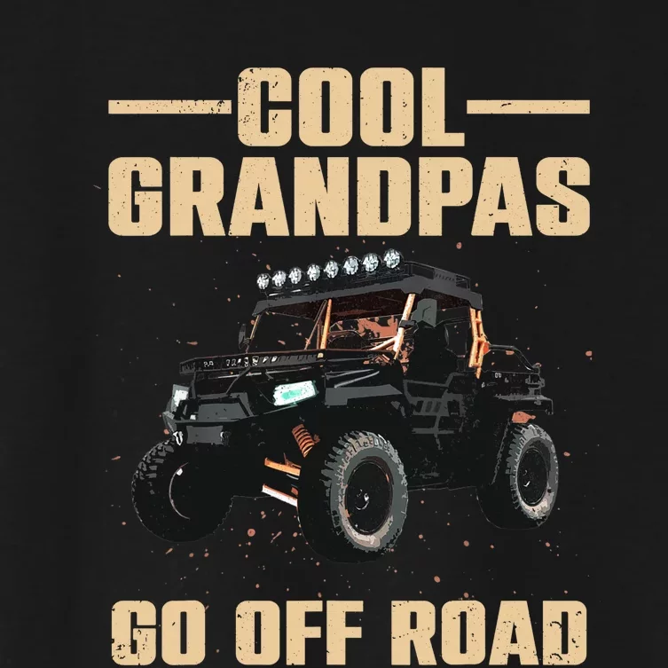 Cool SxS Design For Grandpa Off Road Ride UTV SxS Riding Women's Crop Top Tee