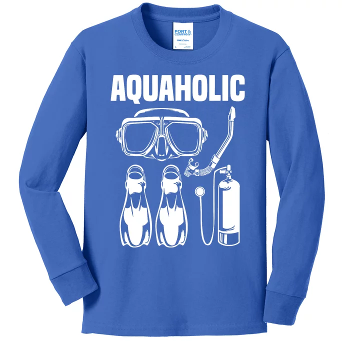 Cool Scuba Diving Kids Long Sleeve Shirt