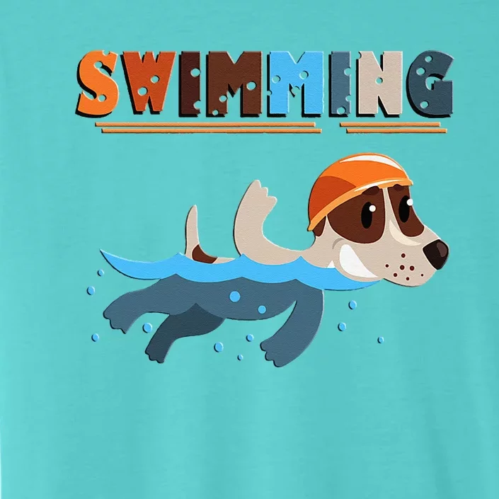 Cutie Swimming Dogs Funny ChromaSoft Performance T-Shirt