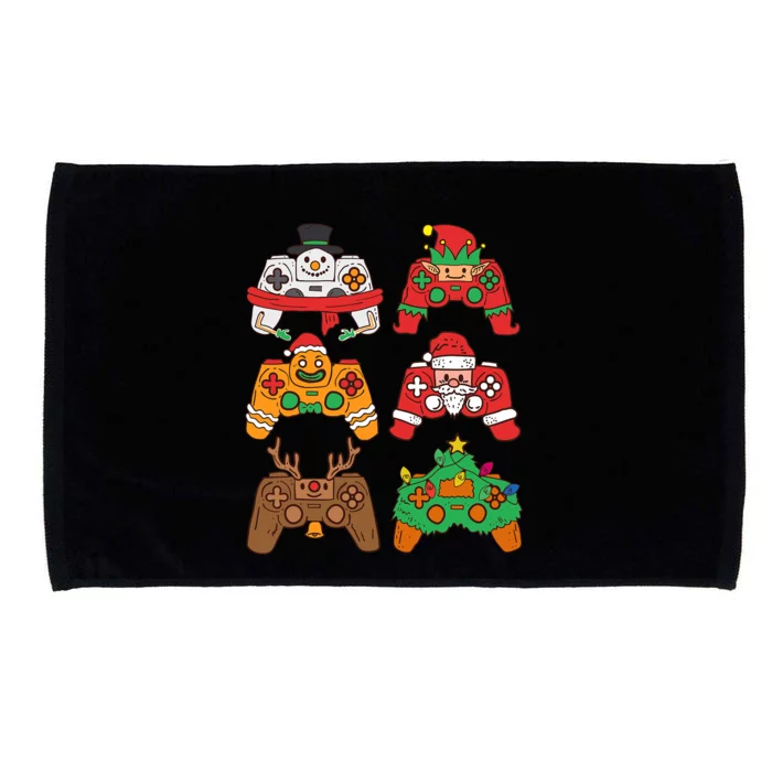 Christmas Santa deer gaming controllers Microfiber Hand Towel