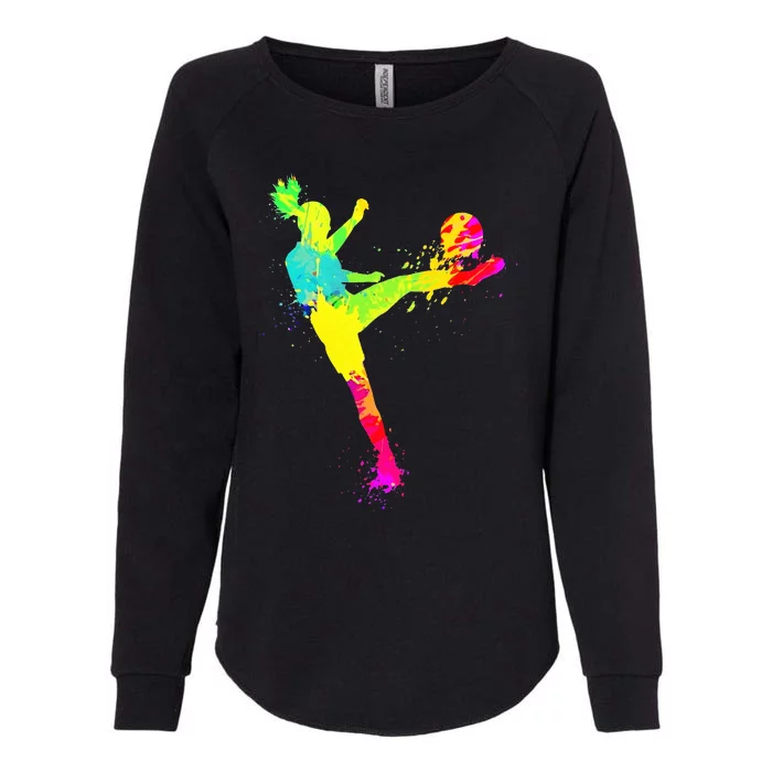 Cool Soccer Design For Girls Soccer Player Sport Lover Womens California Wash Sweatshirt