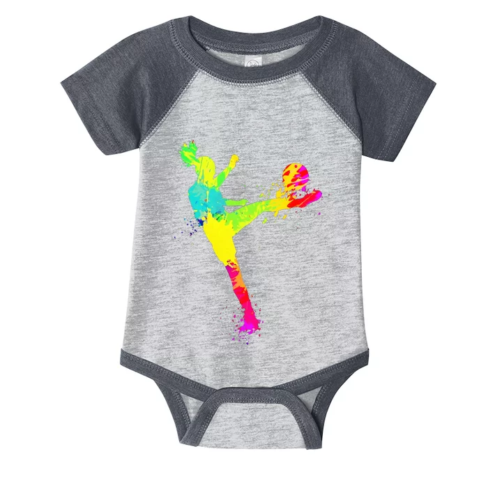 Cool Soccer Design For Girls Soccer Player Sport Lover Infant Baby Jersey Bodysuit